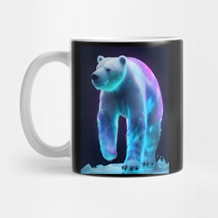 Neon polar bear in arctic Mug